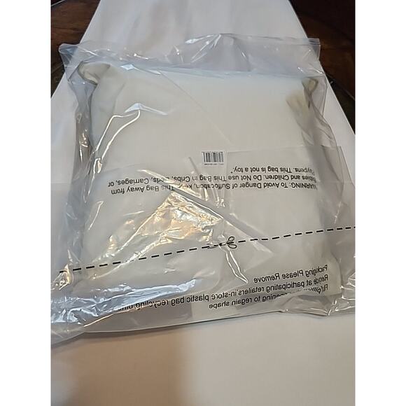 Easter Bunny Throw Pillow 16"x16" Sealed in Bag Embroidered Tan White Floral - Picture 3 of 4